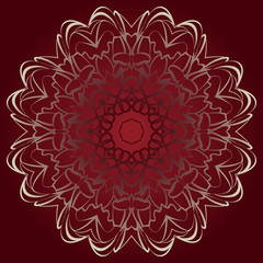 Ethnic round mandala flower pattern	