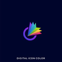 Circle Technology Illustration Vector Template