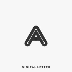 Letter A Illustration Vector Template