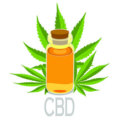 The formula of hemp CBD. Structural model of the molecules of cannabidiol and tetrahydrocannabinol. Medicinal cannabis. Medical marijuana, cannabinoids and health. Vector