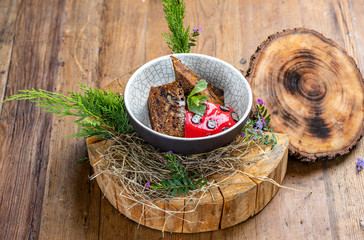 dessert carrot cake berry mousse