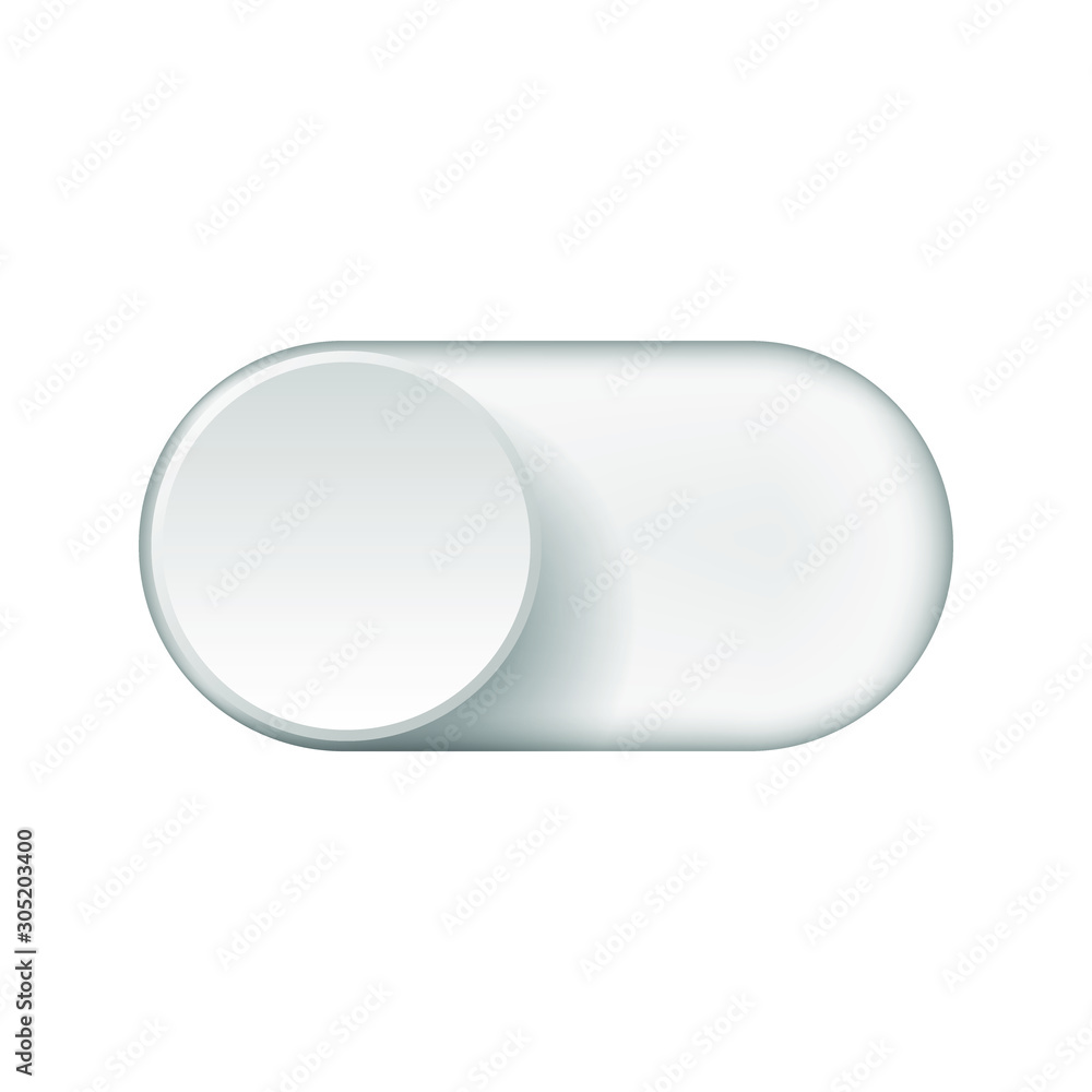Poster off toggle switch button. material design switch button vector illustration
