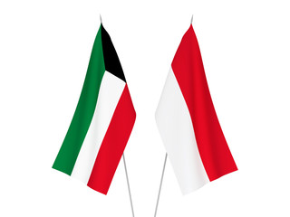 Kuwait and Indonesia flags