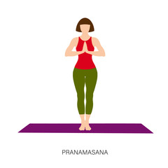 Yogi woman in Pranamasana or Prayer Pose