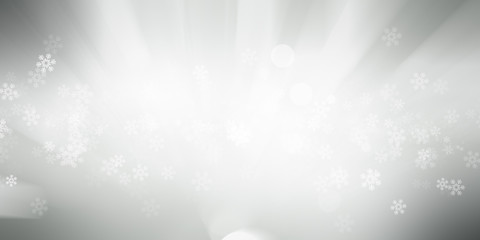 white and gray Christmas light with snowflake bokeh background, Winter backdrop wallpaper.