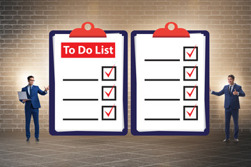 Concept of to do list with businessman