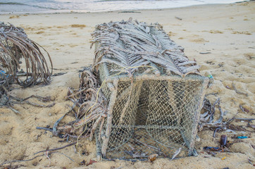 Fish traps on the beach