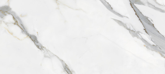 White Carrara Marble Texture Background With Curly Grey-Brown Colored Veins, It Can Be Used For Interior-Exterior Home Decoration and Ceramic Decorative Marble Tile Surface, Wallpaper - obrazy, fototapety, plakaty