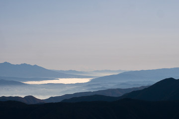 Sea ​​of ​​clouds in the mountains