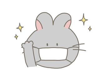 マウスをしているねずみさん