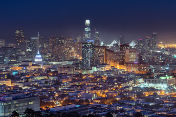 San Francisco skyline at night