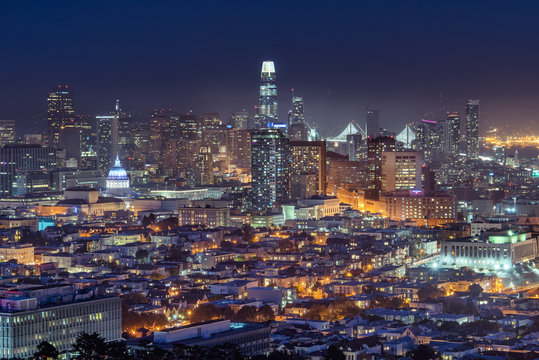 San Francisco Skyline At Night
