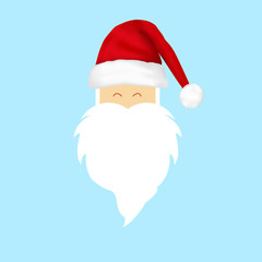 Santa Claus logo, vector art illustration.