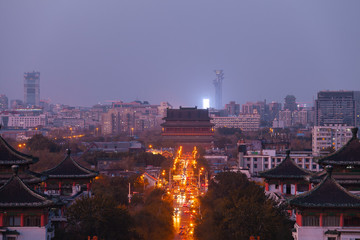View to Drum Tower from Jingshan Park.