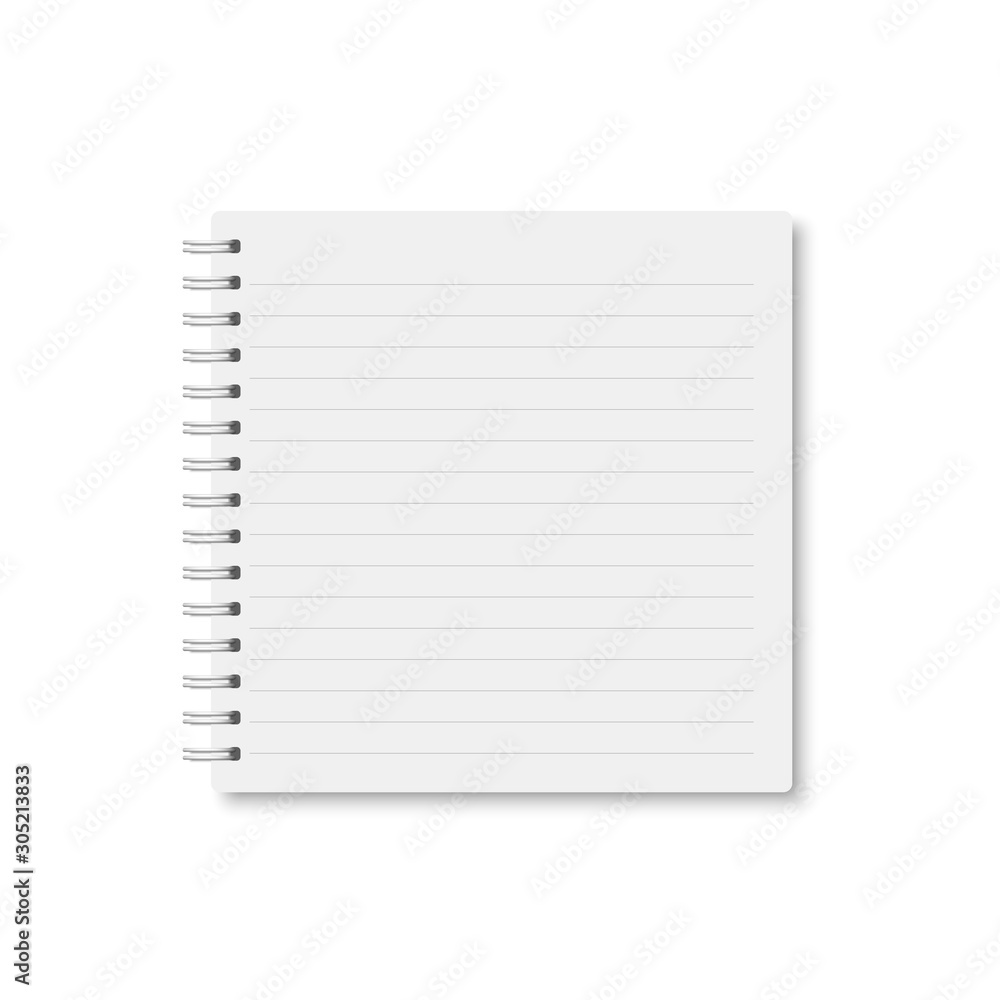 Aufkleber White realistic a5 notebook closed with shadow