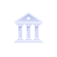 Obraz premium Money Bank icon. Simple vector illustration of isolated bank on white background