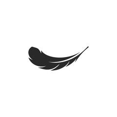 feather illustration logo vector