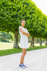Fototapeta premium A woman looking at the camera