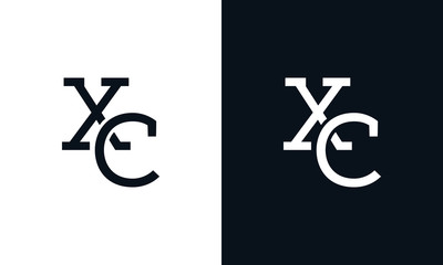 Line art letter XC logo. This logo icon incorporate with two letter in the creative way.