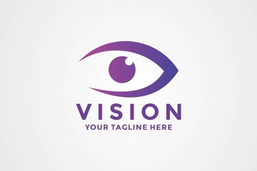 Creative Vision Logotype concept. Eye vision Logo vector template