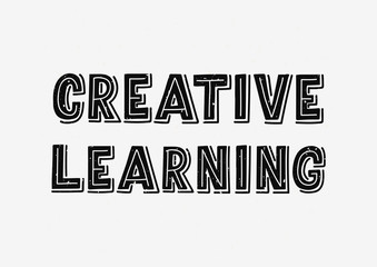 Fototapeta na wymiar Creative learning hand drawn lettering