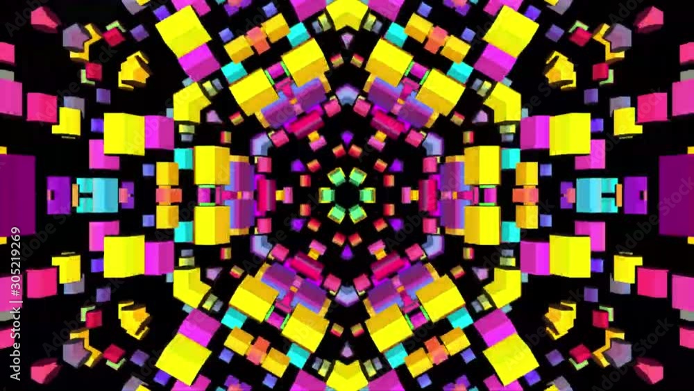Poster kaleidoscope vj loop colors background