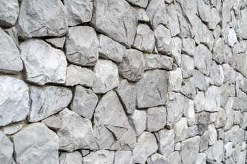 Natural rock stone wall