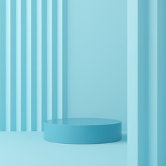 Abstract mock up scene minimal concept pastel color. geometry shape podium background for product presentation. 3d rendering