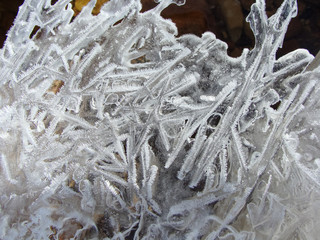abstract picture with stone and ice formations