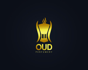 OUD perfumery logo design template