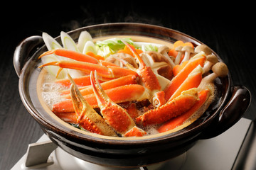 カニ鍋　Japanese style crab hot pot