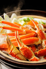 カニ鍋　Japanese style crab hot pot