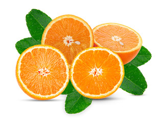 orange slice isolated on white background