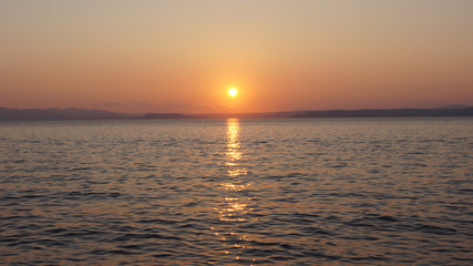 Fototapeta premium Sunset on the Sea of ​​Japan in the summer of 2012