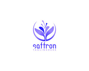 Saffron logo design template full Vector