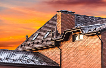 house with a gable roof window