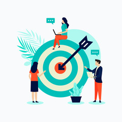 Business concept illustration flat design with people. this design can be used for websites, landing pages, UI, mobile applications, posters, banner