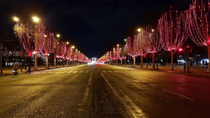 Fototapeta na wymiar Paris Champs Elysees Christmas