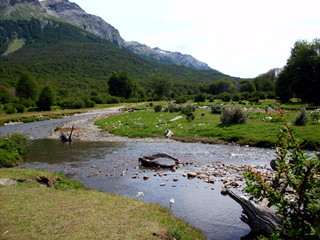 river in the mountains Patagonia Argentina