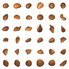 チョコレートドロップの3Dイラスト