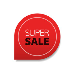 special offer super sale tag promo marketing holiday shopping black friday concept red discount sticker symbol for advertising campaign in retail vector illustration