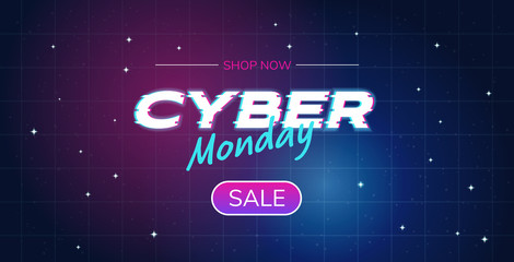 Cyber Monday big sale advertisement online template