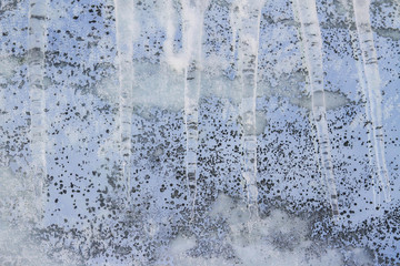 Icicles, set . Icicles, set on a mirror background