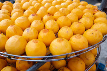 dried up persimmon under the sun