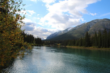 Morning Clouds Over The Bow River, Banff National Park, Alberta