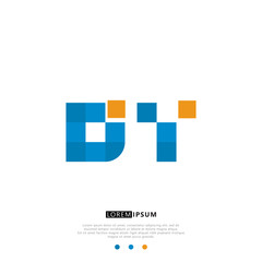 DY D Y Logo Monogram with Blue and yellow Colors. modern letter logo design