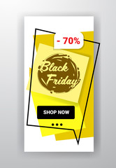 Fototapeta na wymiar big sale banner black friday special offer promo marketing holiday shopping concept advertising campaign online mobile app vertical vector illustration