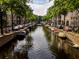 Obraz premium View of Amsterdam canals