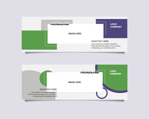 Set of vector banner background design / web banner/ banner promotion - grey,purple,green,white