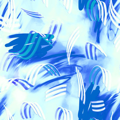 Abstract seamless pattern with brush strokes.